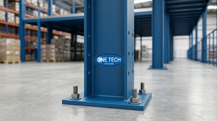 Cột trụ chịu lực của kệ sàn mezzanine Cột trụ kệ sàn mezzanine thép chịu lực cao