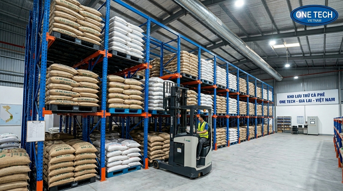 Kệ drive in Gia Lai cho kho cà phê Kệ drive in Gia Lai cho kho cà phê đóng pallet