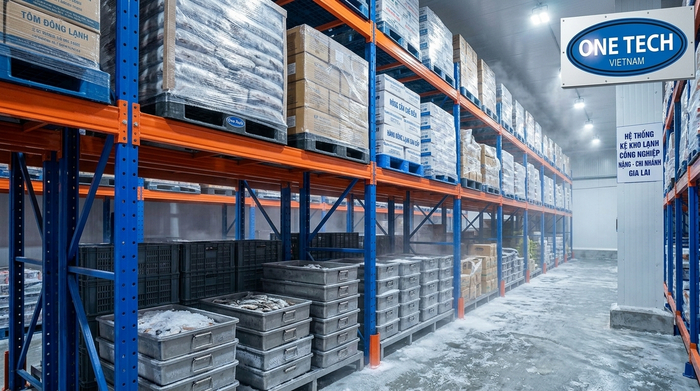 Kệ kho lạnh tải trọng cao tại Gia Lai Kệ kho lạnh có mâm dày, tải trọng cao cho kho công nghiệp Gia Lai