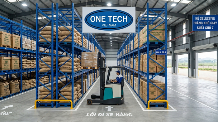 Kệ pallet Selective cho kho nhiều mã hàng tại Gia Lai