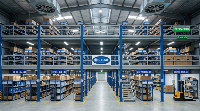 Thi công lắp đặt kệ sàn mezzanine tại Gia Lai Lắp đặt kệ sàn mezzanine trong kho hàng Gia Lai