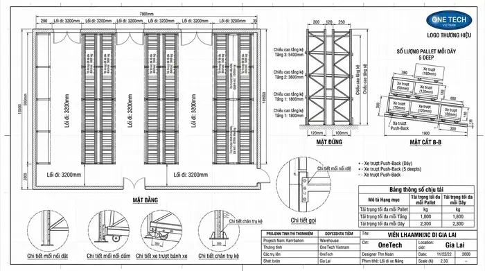 Bản vẽ thiết kế Kệ Push Back Gia Lai Bản vẽ thiết kế Kệ Push Back Gia Lai trước khi sản xuất và lắp đặt