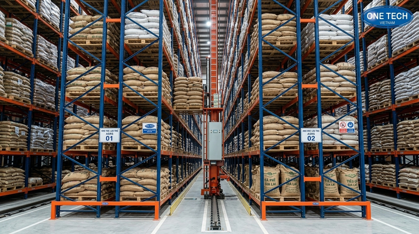 Cấu tạo hệ thống kệ kho ASRS Gia Lai Cấu tạo kệ kho ASRS Gia Lai kết hợp thiết bị lấy hàng tự động