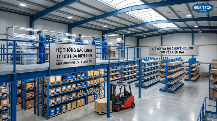 Kệ sàn mezzanine Gia Lai tăng diện tích kho Kệ sàn mezzanine Gia Lai tăng diện tích sử dụng kho
