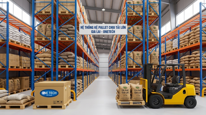 Kệ tải trọng nặng cho kho trung chuyển Gia Lai Kệ tải trọng nặng cho pallet trong kho trung chuyển Gia Lai