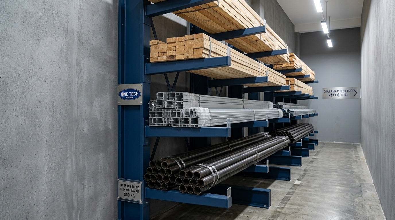 Kệ tay đỡ một mặt Gia Lai Kệ tay đỡ một mặt Gia Lai đặt sát tường cho kho hẹp