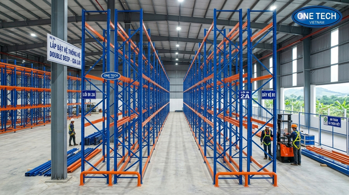 Lắp đặt kệ Double Deep Gia Lai tại kho Lắp đặt kệ Double Deep Gia Lai tại kho công nghiệp
