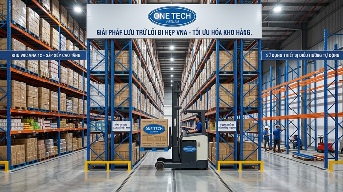 Lắp đặt kệ Narrow Aisle Gia Lai tại kho hàng đang vận hành