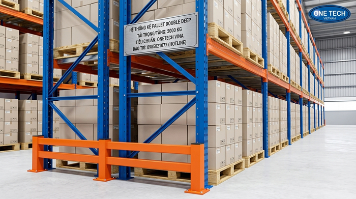 Phụ kiện an toàn kệ Double Deep Gia Lai Phụ kiện an toàn cho kệ Double Deep Gia Lai trong kho pallet