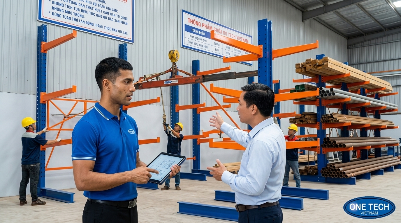 Quy trình lắp đặt kệ tay đỡ Gia Lai Quy trình khảo sát, thiết kế và lắp đặt kệ tay đỡ Gia Lai