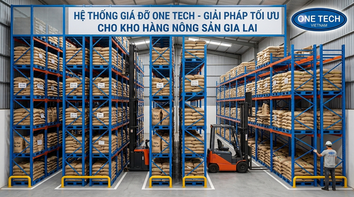 So sánh kệ VNA và kệ selective trong kho Gia Lai