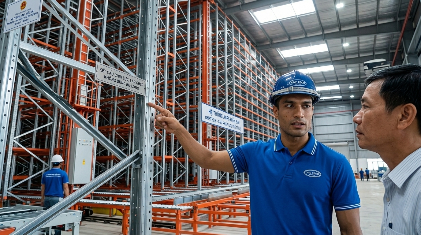 Tư vấn kệ kho ASRS Gia Lai tại hiện trường Kỹ thuật khảo sát tư vấn kệ kho ASRS Gia Lai tại kho hàng