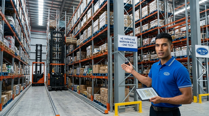 Tư vấn Kệ Narrow Aisle Gia Lai bởi đội ngũ Kệ kho hàng Gia Lai OneTech