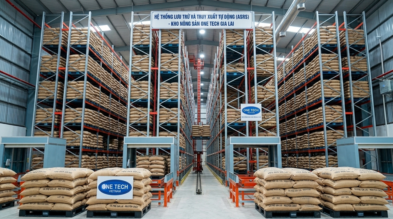 Kệ kho ASRS Gia Lai cho kho cà phê hồ tiêu Ứng dụng kệ kho ASRS Gia Lai trong kho cà phê và hồ tiêu