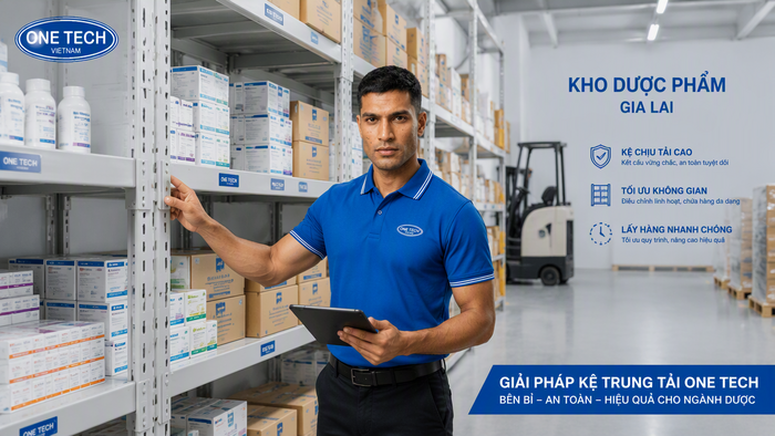 Kệ trung tải chịu tải nặng cho kho dược Kệ trung tải chịu tải nặng cho kho dược phẩm Gia Lai