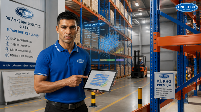 Tư vấn kệ kho logistics Gia Lai Tư vấn thiết kế và lắp đặt kệ kho logistics Gia Lai thuộc OneTech Group