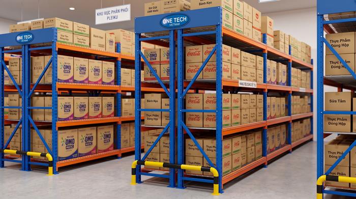 Kệ kho trung tải Gia Lai cho hàng thùng FMCG Kệ kho trung tải Gia Lai cho hàng thùng FMCG