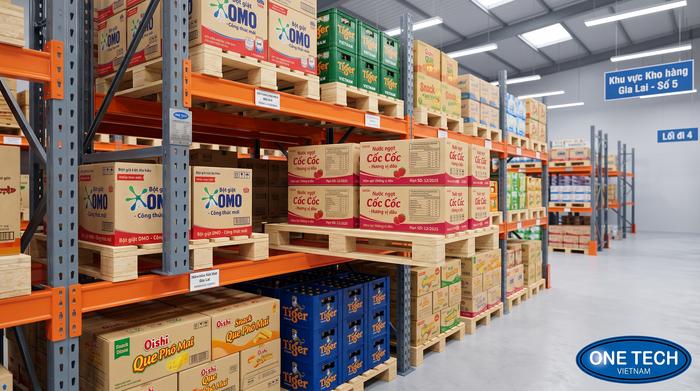 Kệ selective kho FMCG Gia Lai lưu trữ pallet Kệ selective cho kho FMCG Gia Lai lưu trữ pallet